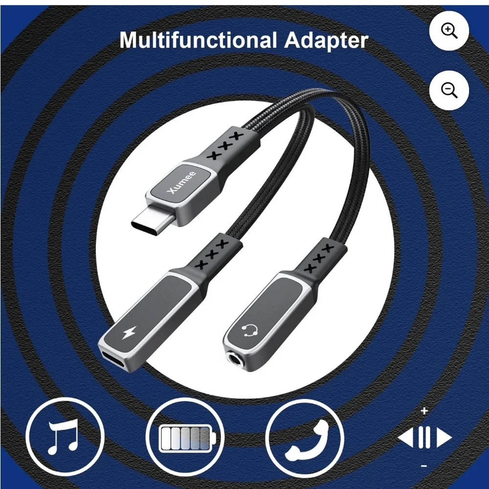 Xumee USB-C Audio and Charging Adapter